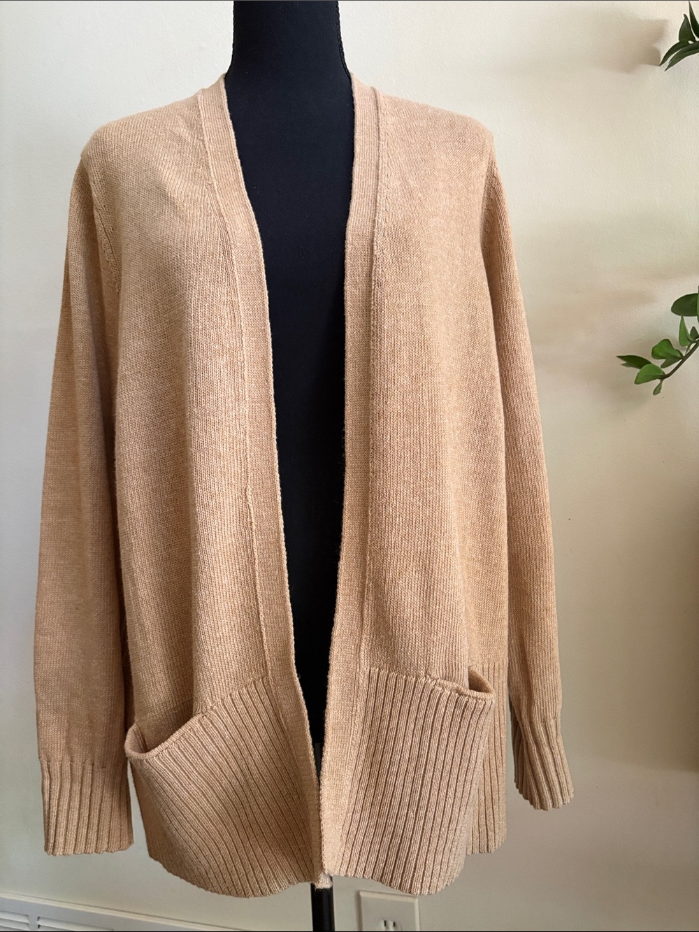 Land’s End Cotton Blend Cardigan, L